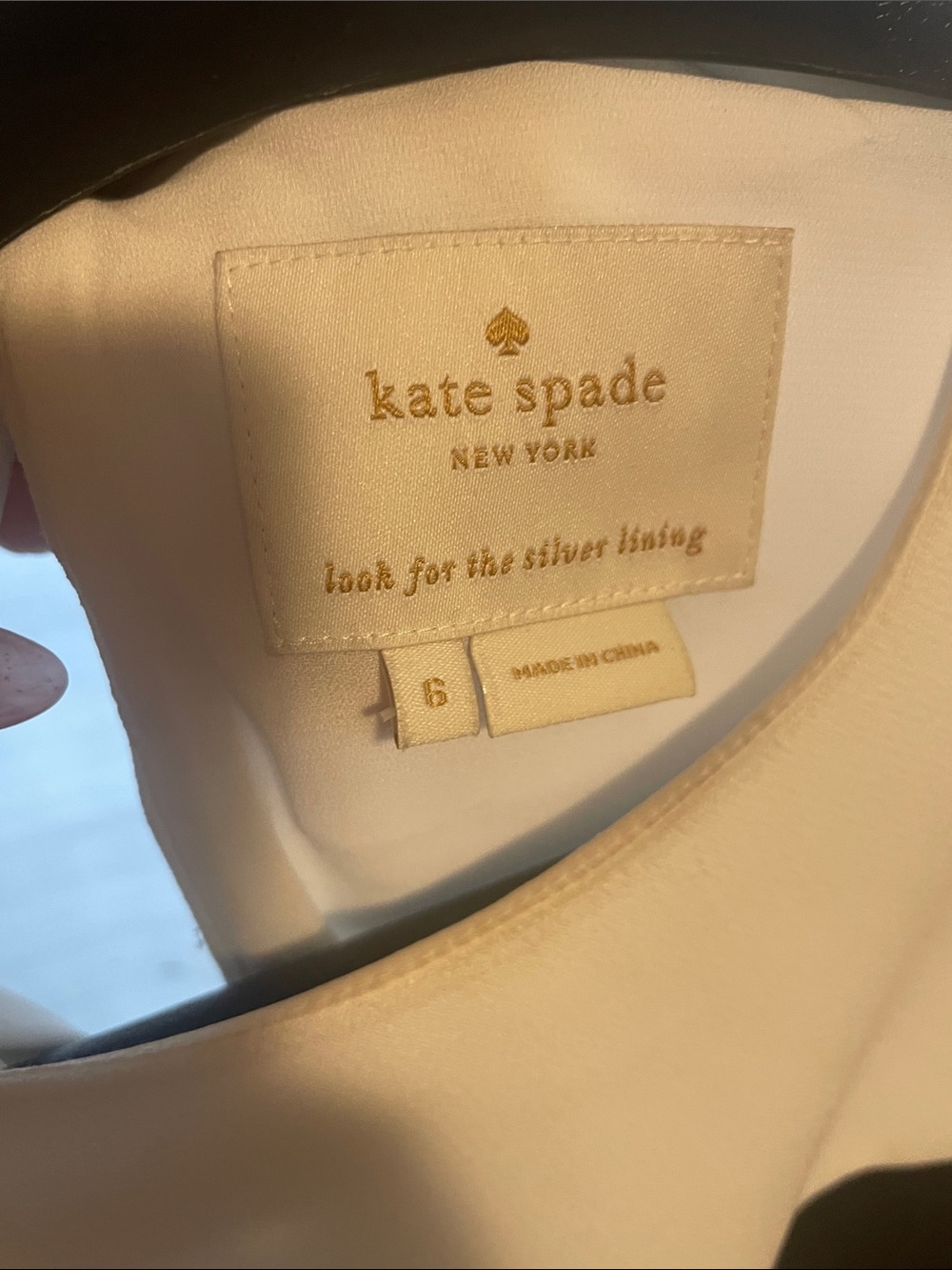 kate spade Black and Cream Long-Sleeve Colorblock Shift Dress - Picture 2 of 6